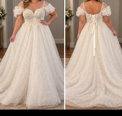 White off shoulder ball gown - off-shoulder,